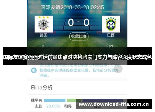 国际友谊赛强强对话前瞻焦点对决检验豪门实力与阵容深度状态成色 国际友谊赛强强对话前瞻焦点对决检验豪门实力与阵容深度状态成色